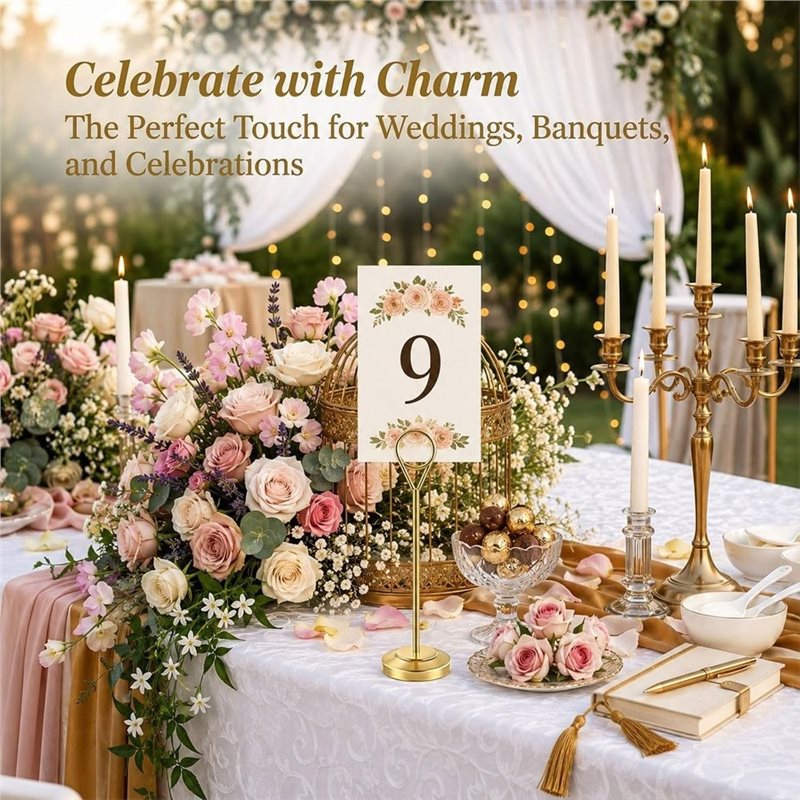 [A92P!】 Sturdy Photo Picture H - Table Number Gold recension och pris