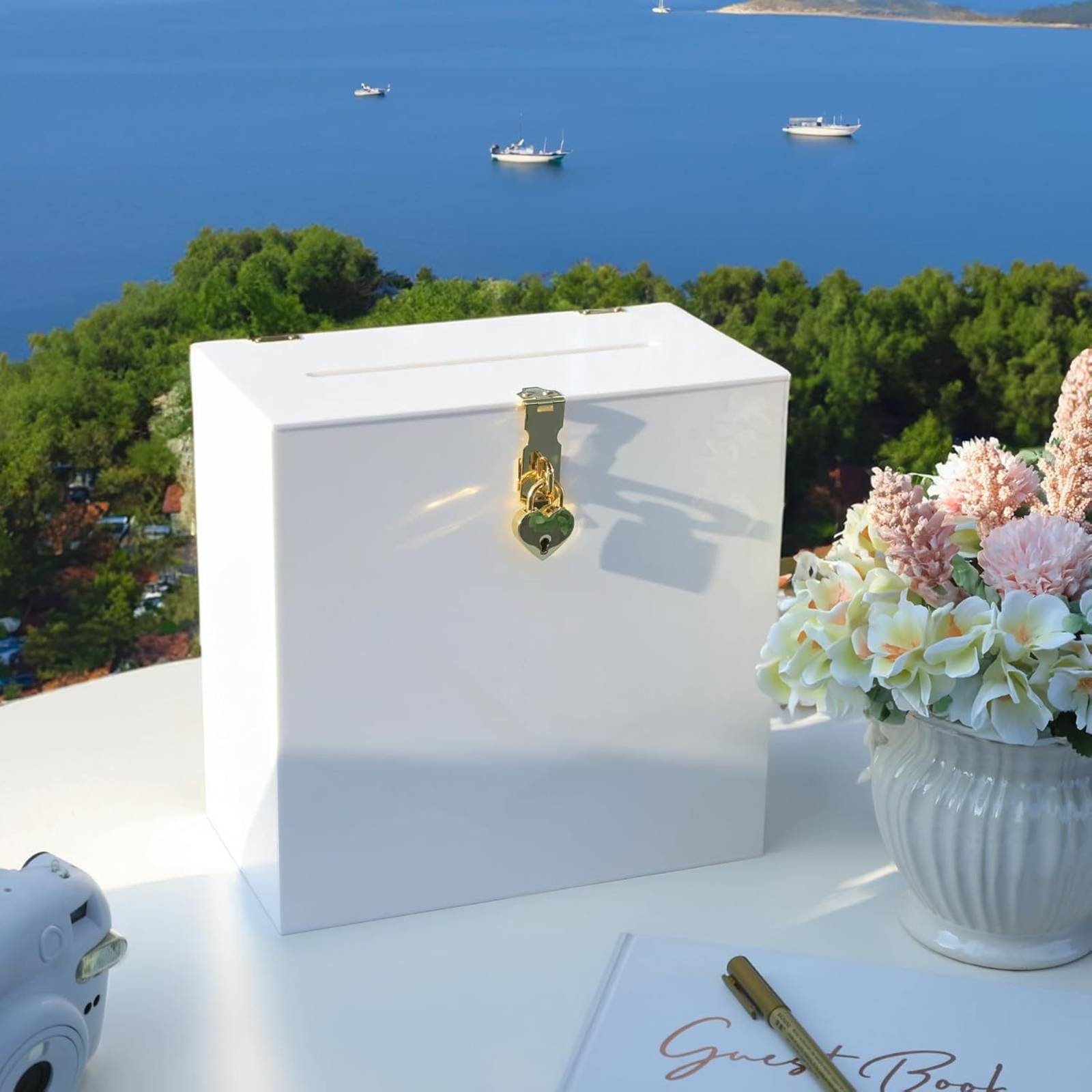 Heart Lock Card Box Easy to As - Wedding Card Box recension och pris