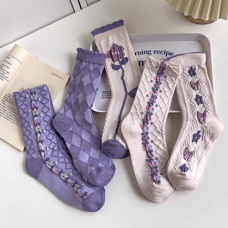 Purple Socks Children Mid Tube - Good Floral & Wedding Decor Supply recension och pris