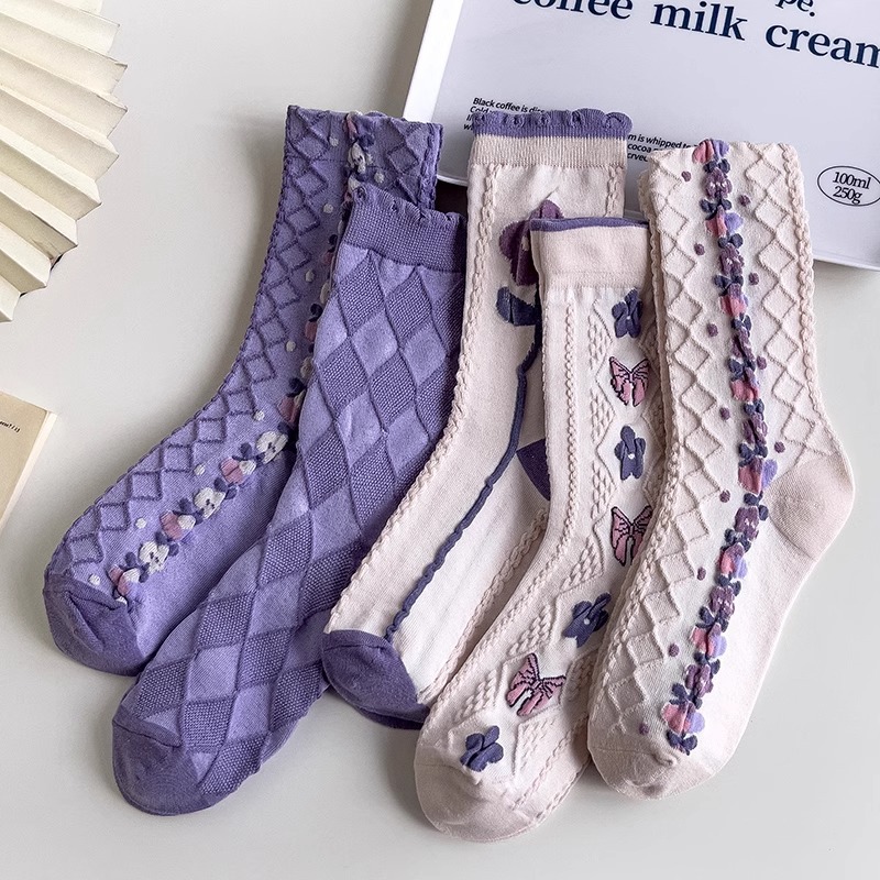Purple Socks Children Mid Tube - Good Floral & Wedding Decor Supply recension och pris