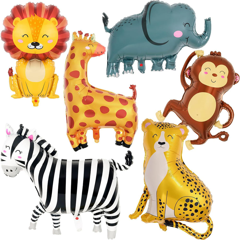 6Pcs Jungle Wild Animal Foil B - Wedding Zoo recension och pris
