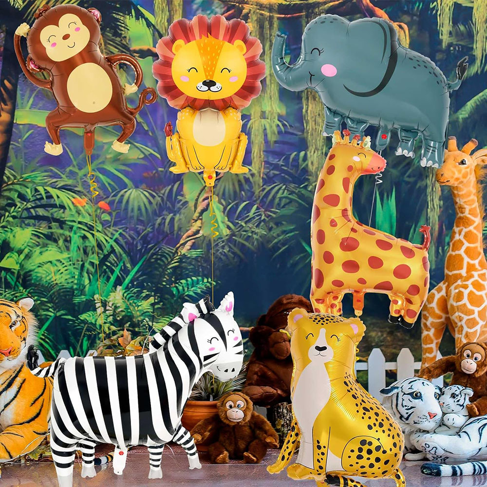 6Pcs Jungle Wild Animal Foil B - Wedding Zoo recension och pris